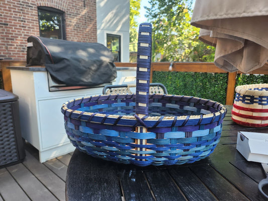 Handle Basket with Braided Rim