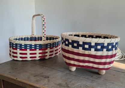 Handle Basket with Braided Rim
