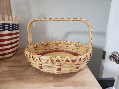 Handle Basket with Braided Rim