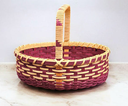 Handle Basket with Braided Rim